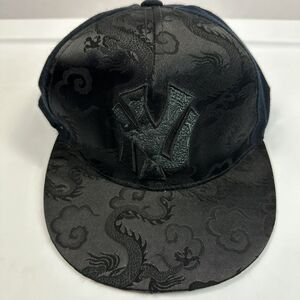 New York Yankees American Needle Black Dragon Fitted Hat‎ 7 1/4 MLB Cooperstown